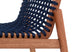 cadeira sem braço jatobá e corda azul detalhe corda