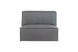 foto do sofá modular 1 lugar módulo central maraú na cor cinza claro em fundo branco visto de frente