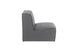 foto do sofá sem braço 1 lugar módulo central maraú na cor cinza claro em fundo branco visto de lado