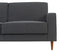 foto do sofa de linho nairóbi na cor cinza escuro mostrando acabamento do sofá