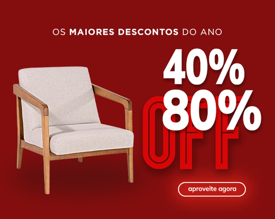 Móveis com até 80% de desconto