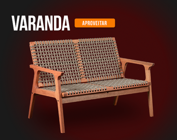 Móveis de madeira para varanda