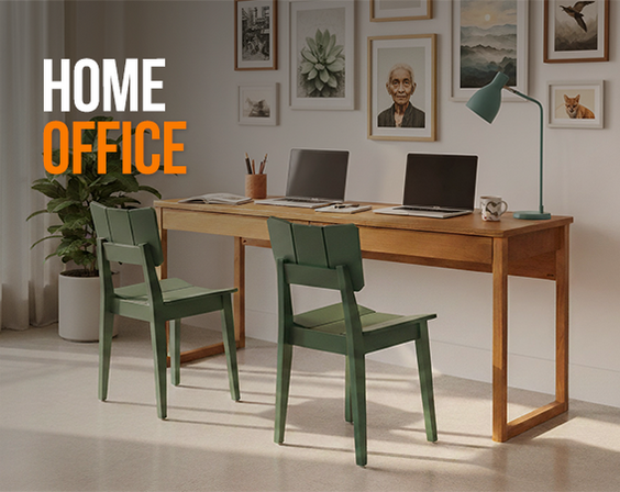 Móveis de madeira para Home Office
