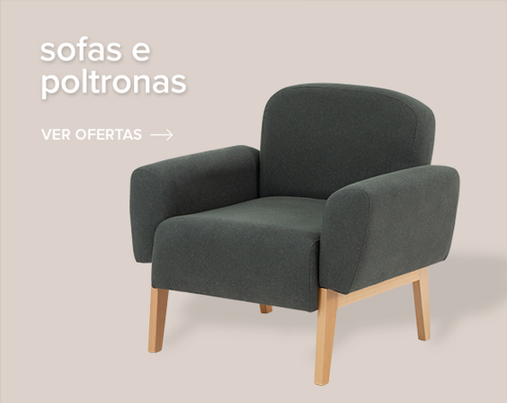 Sofás e Poltronas com base de madeira maciça