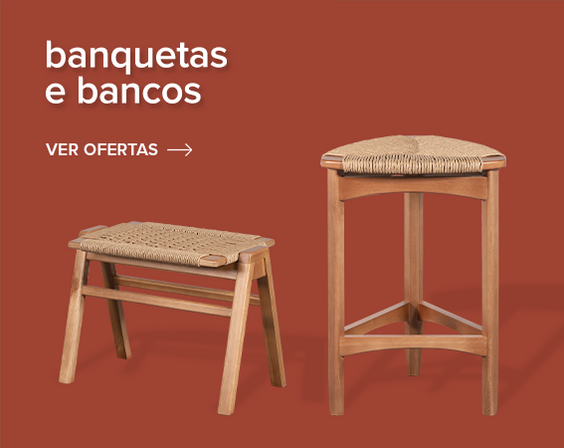Bancos e banquetas até 50% off