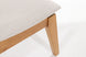 Banco de Madeira  Aconchego 59x42 cm Mel e Tecido Creme detalhe base