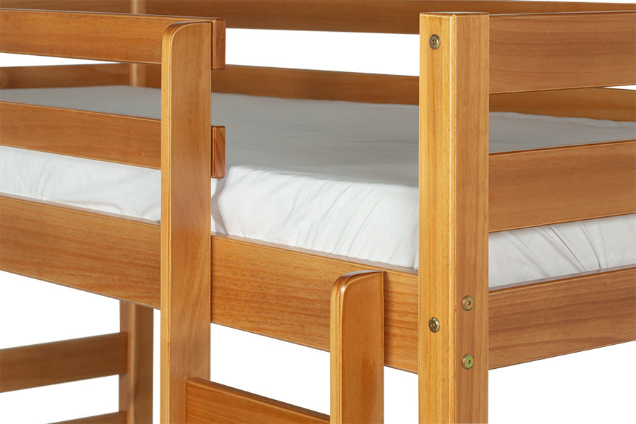 Beliche Solteiro Astro Ãmbar Para colchão 88x188 detalhe acabamento escada