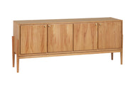 Buffet de Madeira Grace com fundo branco visto em perspectiva