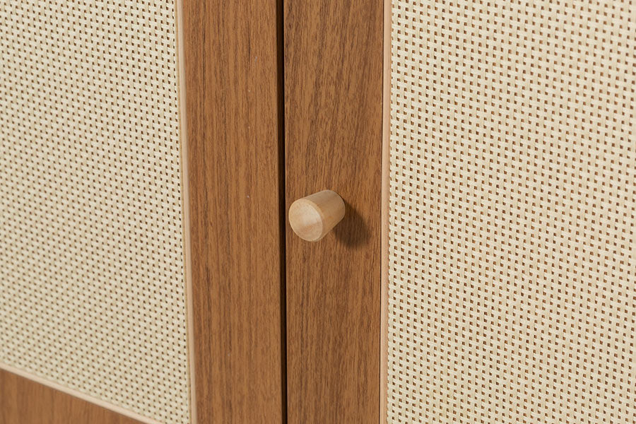 Buffet para Sala com 3 Portas Bosco - Freijó e Natural detalhe puxador