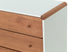 Cômoda para Quarto 3 Gavetas Baori - Branco e Jatobá detalhe puxador