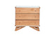 Cômoda para Quarto 3 Gavetas Baori - Branco e Jatobá vista de frente