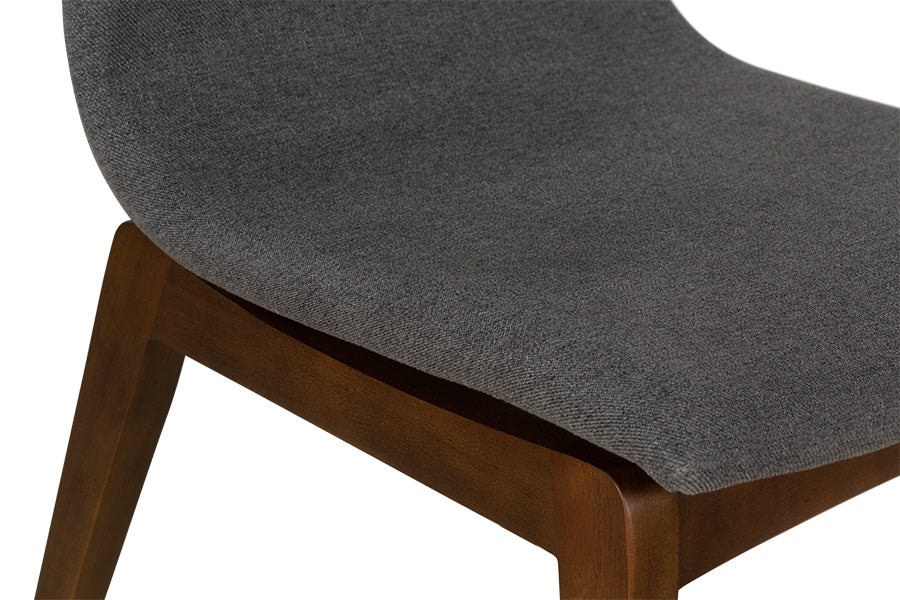Cadeira de Jantar Fidalga - Tecido Cinza detalhe lateral