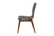 Cadeira de Jantar Fidalga - Tecido Cinza vista de lado