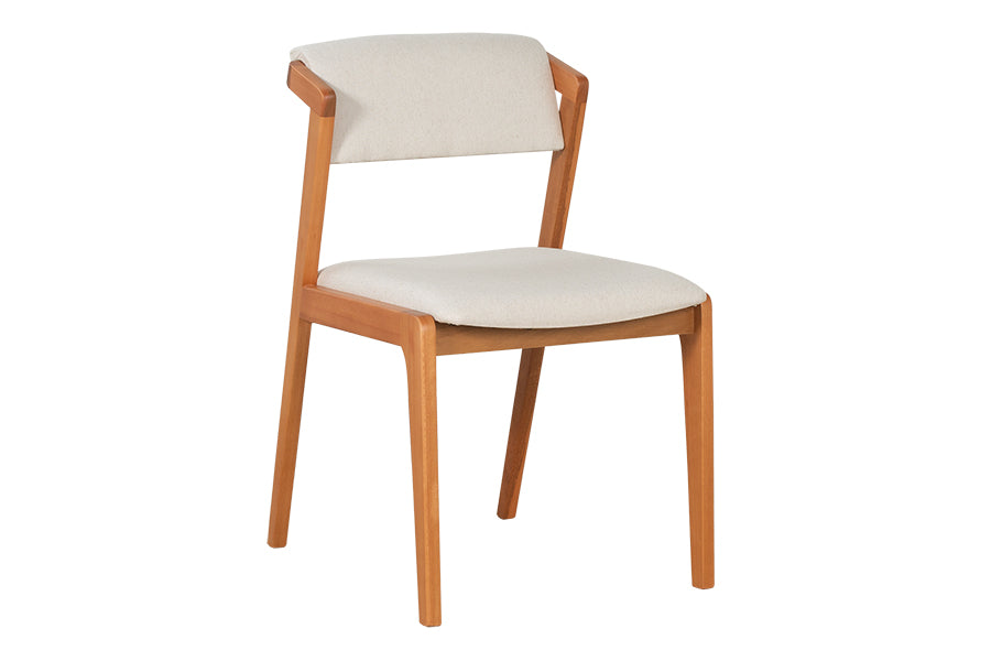 Cadeira de Jantar Santorini - Mel e Tecido Cru