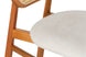 Cadeira de Jantar Savoy com Tela Natural e Tecido Bege detalhe assento
