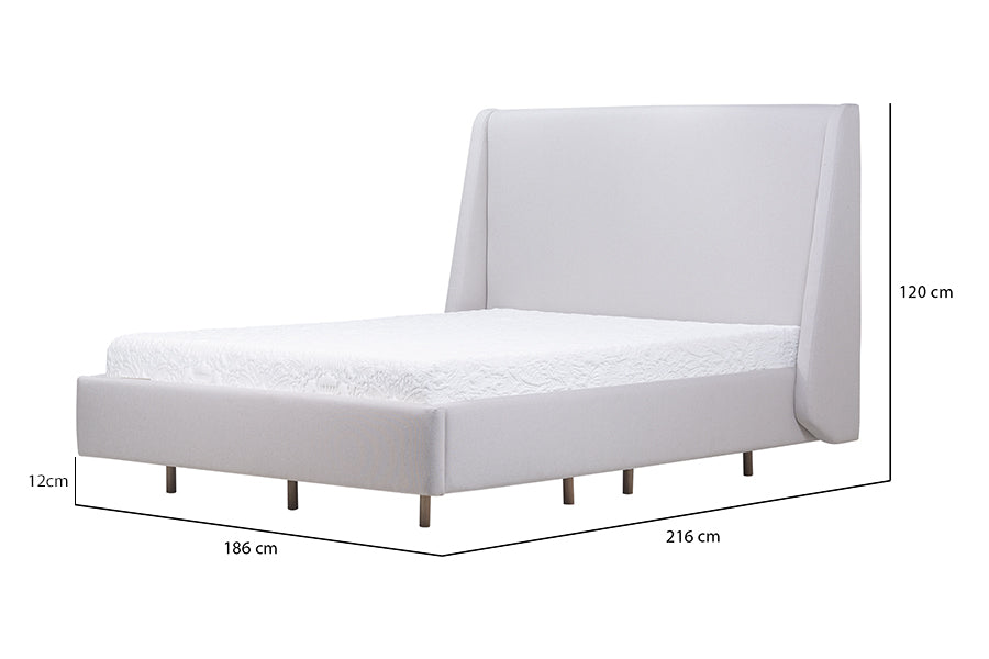 Cama Queen Estofada Siena - Caqui com medidas