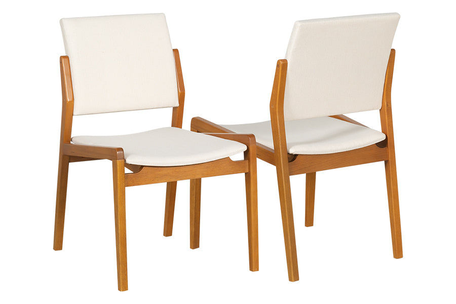 Conjunto de Cadeiras 2 Peças Ada - Tecido Cru - Oppa Design