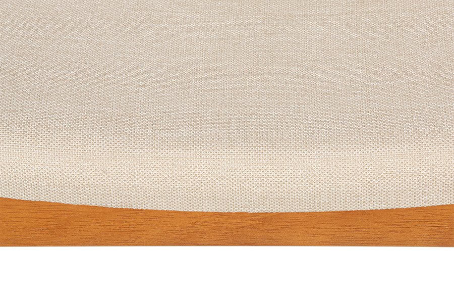 Conjunto de Cadeiras 2 Peças Siesta Estofada com Palha - Tecido Areia detalhe tecido