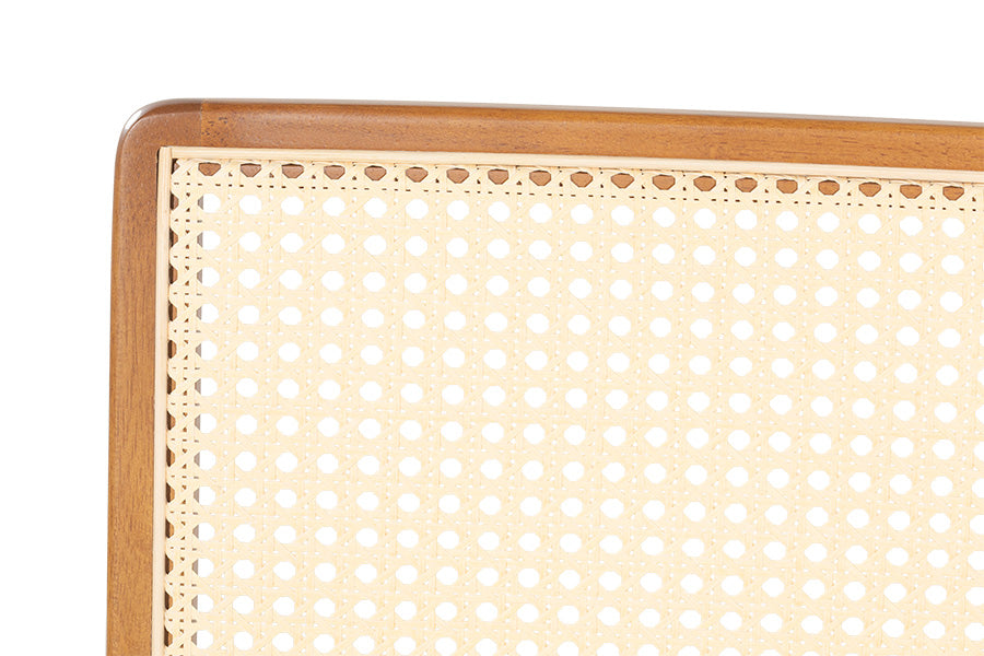 Conjunto de Cadeiras 2 Peças Siesta Estofada com Palha - Tecido Areia detalhe tela