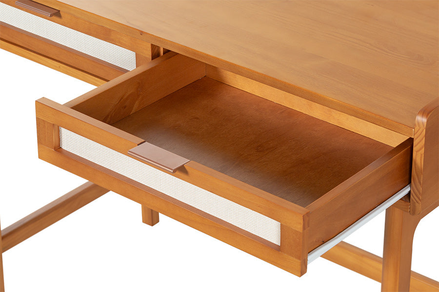 Escrivaninha com Gavetas Nora - Nozes gaveta