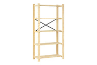 Estante de Madeira 5 Prateleiras Legno - Cru