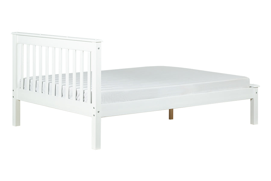 Cama de Casal Habitual Branco Para colchão 138x188 vista de costas