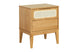 Mesa de Cabeceira 2 gavetas Serena 50x41,5 cm - Mel vista em perspectiva 