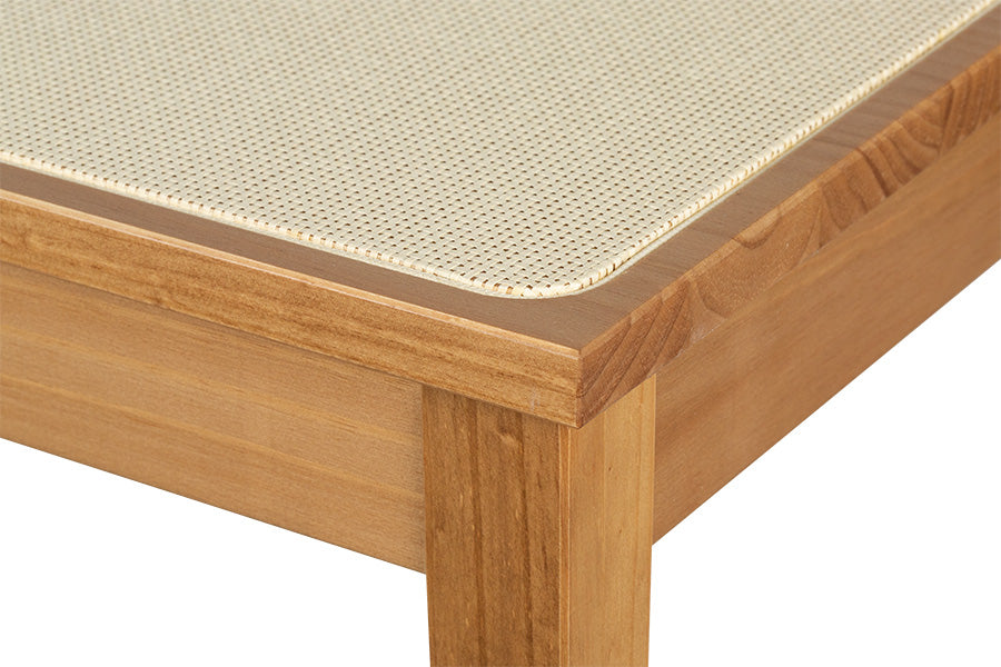 Banco de Madeira 3 lugares Serena 137,5x40,8 cm - Mel detalhe madeira