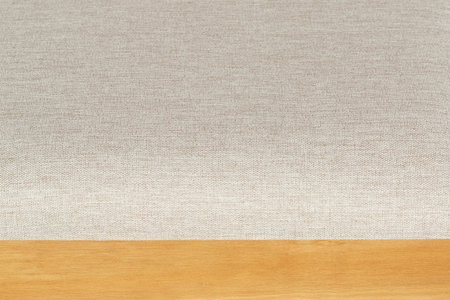 cadeiras para cozinha euro kit com 2 nozes e tecido bege claro detalhe tecido