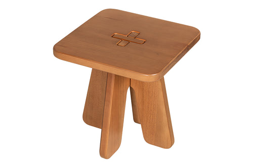 banqueta quadrada mimo visto superior em fundo branco