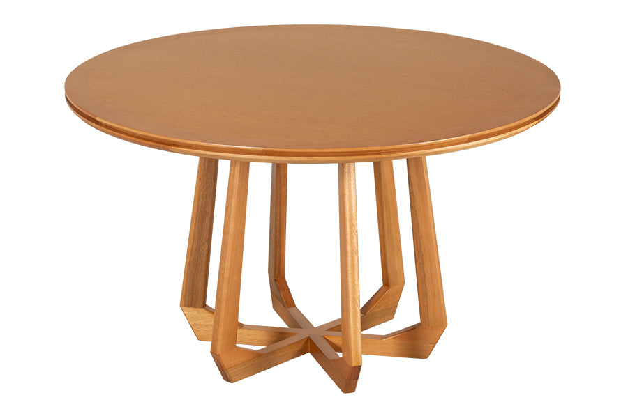 Mesa de Jantar Redonda de Madeira Atrio 130 cm Mel