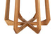 Mesa de Jantar Redonda de Madeira Atrio 130 cm Mel detalhe pés