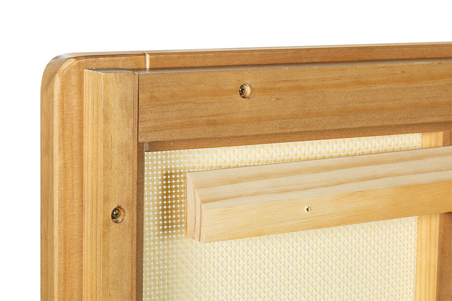 Cabeceira de Cama King Size Serena 195 cm - Mel detalhe madeira