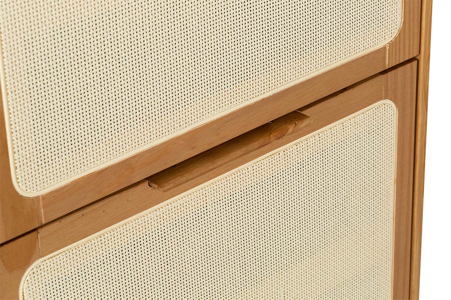 Sapateira de Madeira Serena - Mel detalhe puxador