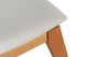 Banco de Madeira 2 lugares Aconchego 110x42 cm Mel e Tecido Creme detalhe madeira