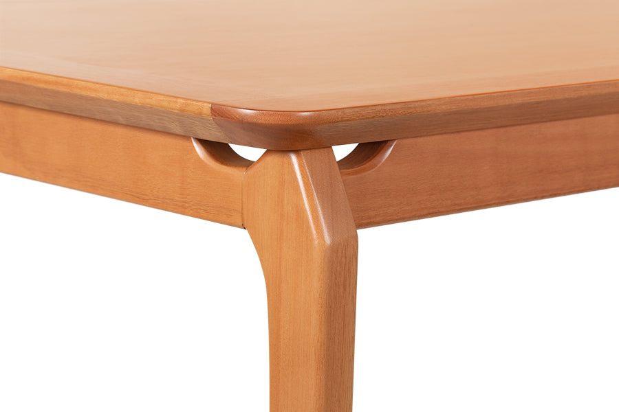 mesa de jantar cascais 160x90 mel detalhe madeira