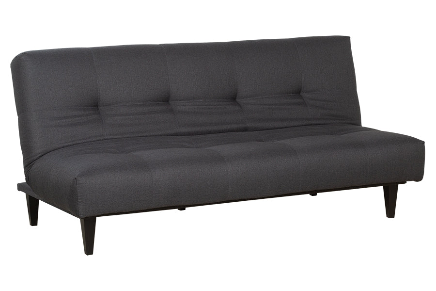 sofa reclinavel cama denver grafite visto na diagonal como sofa