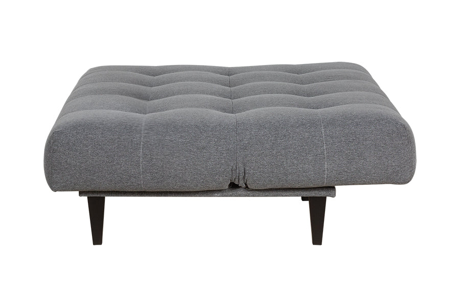Sofá-Cama 3 Lugares Denver - Tecido Cinza visto de lado aberto