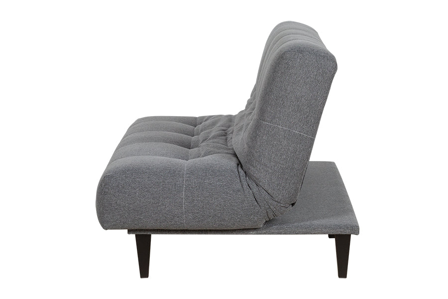 Sofá-Cama 3 Lugares Denver - Tecido Cinza visto de lado