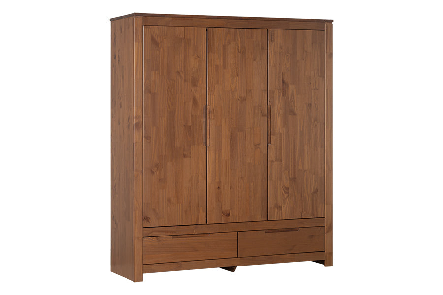 Guarda-Roupa 3 Portas e 2 Gavetas Sintonia - Amêndoa