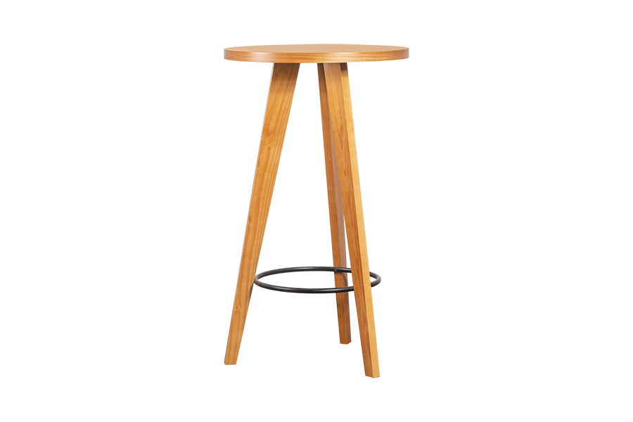 Mesa Bistrô Icatu Nozes vista de lado em fundo branco