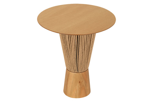 Mesa Lateral Alta Redonda Laccio 55 cm vista superior