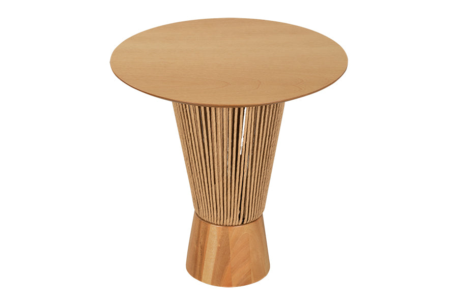 Mesa Lateral Baixa Redonda Laccio 50 cm vista superior