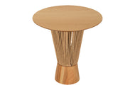 Mesa Lateral Baixa Redonda Laccio 50 cm vista superior