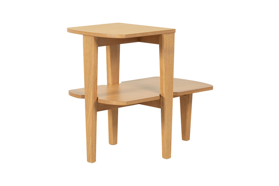 Mesa Lateral Due Areia 60x40x65,5 cm Mesa Lateral Due Areia 60x40x65,5 cm detalhe dos pés