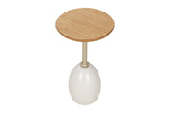 Mesa Lateral Ello 55 cm - Fendi e Champanhe