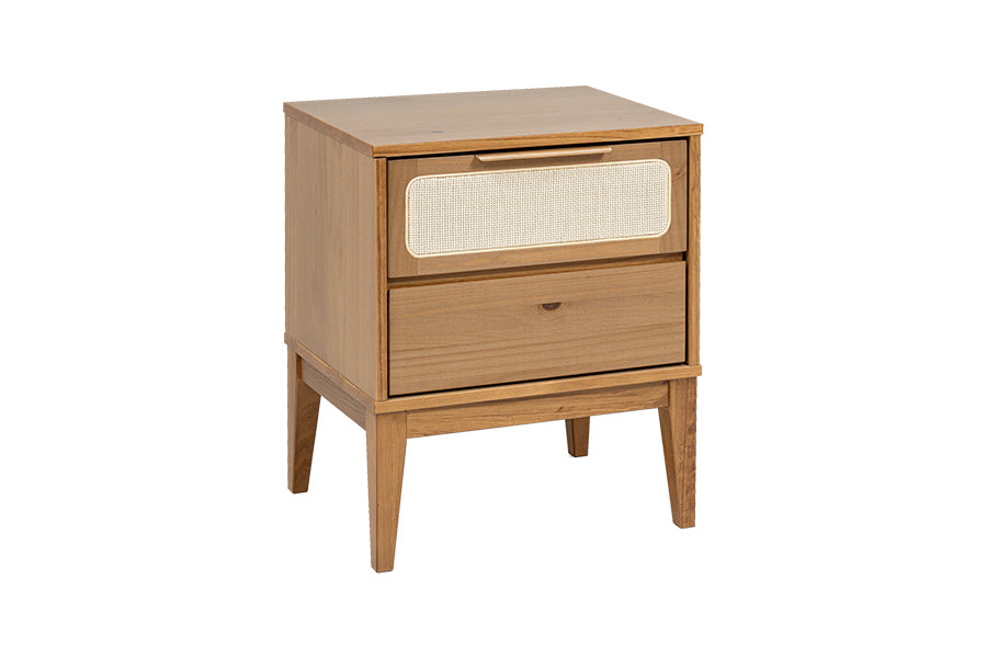 Mesa de Cabeceira 2 gavetas Serena 50x41,5 cm - Mel
