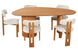 Mesa de Jantar 6 lugares Organica com cadeiras trina