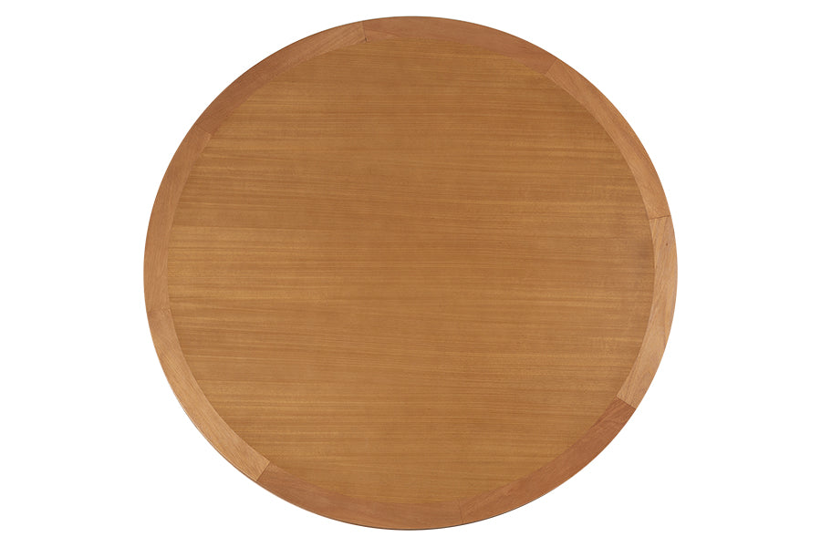 Mesa de Jantar Redonda de Madeira Átrio 130 cm - Mel tampo
