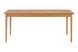 Mesa de Jantar de Madeira 6 Lugares Cascais 180x90 cm - Mel vista de frente